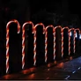 Kép 6/8 - 6 db 47 cm-es "candy cane" lámpa szett, elemes, 8 világítási mód, 42 LED, világító cukorka sétapálca