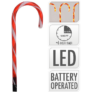 Kép 6/7 - 8 db-os "candy cane" világító cukorka sétapálca lámpa szett, elemes, 56 LED, 47 cm