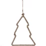 Kép 2/2 - Home Styling kollekció, 15 LED-es juta karácsonyfa dekor, 28 x 24 cm