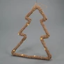 Kép 1/2 - Home Styling kollekció, 15 LED-es juta karácsonyfa dekor, 28 x 24 cm