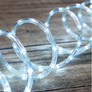 Kép 1/4 - 216 LED-es masszív fénykábel, kültéri-beltéri, 8 világítási móddal, hideg fehér, 9 m
