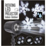 Kép 4/4 - Kültéri LED projektor, hópehely mintával, 4x2W LED, 5m kábellel