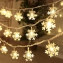 Kép 1/7 - 40 LED-es elemes hópihe fényfüggöny, meleg fehér