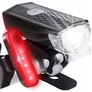 Kép 2/7 - Erős fényű LED-es vízálló kerékpár első és hátsó lámpa, USB-s, RT