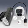 Kép 3/7 - Erős fényű LED-es vízálló kerékpár első és hátsó lámpa, USB-s, RT