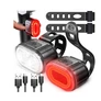 Kép 1/7 - LED-es vízálló Kerékpár első és hátsó lámpa, USB-s