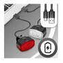 Kép 4/7 - Erős fényű LED-es vízálló kerékpár első és hátsó lámpa, USB-s, RT