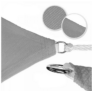 Kép 3/5 - Háromszög napvitorla, árnyékoló, vízlepergető felülettel,  3 x 3 m - szürke