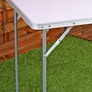 Kép 3/7 - Összecsukható kemping asztal, hordozófüllel, vízálló, 80 x 60 x 69 cm, fehér
