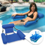 Kép 2/5 - Vízen lebegő felfújható úszó fotel, 100 x 120 cm, kék