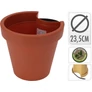 Kép 2/2 - Ereszcsatornára rögzíthető virág kaspó, 23 cm, terrakotta