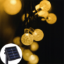Kép 6/7 - Napelemes dekor kerti LED fényfüzér, meleg fehér, 20 db gömbbel