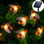 Kép 4/6 - Napelemes méhecske kerti meleg fehér LED fényfüzér, 20 LED-es