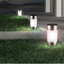 Kép 2/4 - Napelemes leszúrható kerti lámpa, rozsdamentes acél, 6 x 24 cm