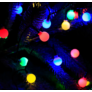 Kép 4/4 - Napelemes dekor gömb kerti LED fényfüzér, színes, 40 db izzóval