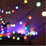 Kép 2/4 - Napelemes dekor gömb kerti LED fényfüzér, színes, 40 db izzóval