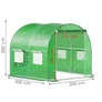 Kép 10/12 - UV4 szűrős fémvázas fóliasátor, 140g/m2, 2 x 2 x 2 m, zöld