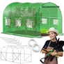 Kép 1/14 - UV4 szűrős fémvázas fóliasátor, 140g/m2, 3 x 2 x 2 m, zöld
