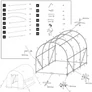 Kép 10/14 - UV4 szűrős megerősített fémvázas, fóliasátor, 140g/m2, 3 x 2 x 2 m, zöld,  4 db fémbordával