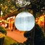 Kép 1/7 - Nagyméretű Napelemes Party 15 LED Lampion, 40 cm, fehér, 1 db