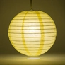 Kép 2/4 - Nagyméretű Napelemes Party LED Lampion, 28 cm, sárga, 1 db
