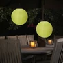 Kép 1/4 - Nagyméretű Napelemes Party LED Lampion, 28 cm, sárga, 1db