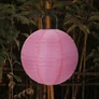 Kép 2/3 - Nagyméretű Napelemes Party LED Lampion, 28 cm, lila, 1 db