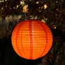 Kép 3/4 - Nagyméretű napelemes Party 15 LED-es  Lampion, 40 cm, narancs színű, 1 db
