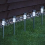 Kép 4/6 - Grundig 10 db-os napelemes inox kerti LED lámpa szett, IP44, 36 cm, hideg fehér