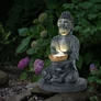 Kép 3/6 - Napelemes Buddha szobor LED lámpa, 25 cm
