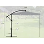 Kép 6/14 - Függő Gémes Kitekerhető Napernyő, 3,5 m, szürke, takaróponyvával, 8 db acél merevítős, 180 g/m2