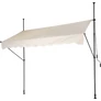 Kép 4/4 - Ambience Feltekerhető Fali napellenző erkélyre teraszra, 2 db acél oszlop, 250 x 120 cm, krém szín 