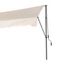 Kép 2/4 - Ambience Feltekerhető Fali napellenző erkélyre teraszra, 2 db acél oszlop, 250 x 120 cm, krém szín 
