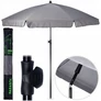 Kép 1/9 - ProGarden Acél vázas dönthető Balkon-strand Napernyő, 2 m, UPF30+, szürke