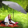 Kép 5/9 - ProGarden Acél vázas dönthető Balkon-strand Napernyő, 2 m, UPF30+, szürke