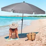 Kép 4/9 - ProGarden Acél vázas dönthető Balkon-strand Napernyő, 2 m, UPF30+, szürke