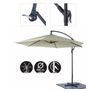 Kép 5/8 - Lifetime Garden Függő Gémes Kitekerhető Napernyő, 3 m, barna, 180gr/m2