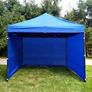 Kép 3/10 - Kerti rendezvény pavilon Easy-Up 3 x 3 m-es stabil acélvázas pavilon, 3 oldalfallal, kék