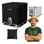 Kép 1/8 - Gardlov UV álló IBC tartályfedél, 1000L, fekete