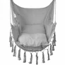 Kép 11/12 - Brazil függőszék 2 db párnával, 130 x 100 cm, szürke, 120 kg teherbírással