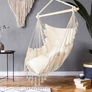 Kép 2/12 - Brazil függőszék 2 db párnával, 130 x 100 cm, beige, 120 kg teherbírással