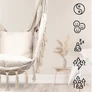 Kép 6/12 - Brazil függőszék 2 db párnával, 130 x 100 cm, beige, 120 kg teherbírással