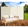 Kép 3/9 - Oldalsó Napellenző paraván, csúszó redőny teraszra, Víz és UV álló,  370 x 180 cm, 180g/m2, beige
