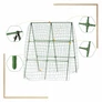 Kép 6/8 - GardenLine Paradicsom nevelő növényfuttató állvány – 1 8 x 2 7 x 1 2 m zöld rácsos hálóval 4 db X csatlakozóval
