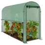 Kép 1/9 - GardenLine XXL palántázó paradicsom nevelő fóliasátor készlet felhajtható oldalfallal 3 × 1 × 2 m 130 g/m²