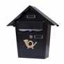 Kép 2/3 - Horganyzott Acél zárható postaláda 37 × 10 5 × 36 cm 2 db kulccsal Antracit