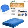 Kép 2/5 - GardenLine 4x5 m-es vízálló ponyva tarpaulin alumínium rögzítőlyukkal kék 50 g/m2