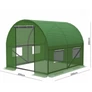 Kép 3/11 - GardenLine UV4 szűrős horganyzott acélvázas fóliasátor 140g/m2 2 x 2 x 2 m zöld