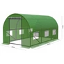 Kép 2/12 - GardenLine UV4 szűrős horganyzott acélvázas fóliasátor 130g/m2 3 x 2 x 2 m zöld