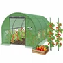 Kép 3/12 - GardenLine UV4 szűrős horganyzott acélvázas fóliasátor 130g/m2 3 x 2 x 2 m zöld